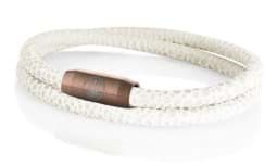 Zeige Details für Leder Armband weiß Rochenoptik "Sylt" Seemannsgarn_Armband