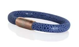 Zeige Details für Leder Armband navy blau Rochenoptik "Sylt" Seemannsgarn_Armband