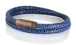 Zeige Details für Leder Armband navy blau Rochenoptik "Sylt" Seemannsgarn_Armband