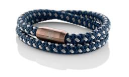 Zeige Details für Segeltau Armband navy blau grau "Hiddensee" Seemannsgarn_Armband