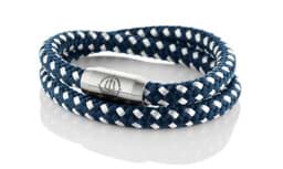 Zeige Details für Segeltau Armband navy blau weiß "Hiddensee" Seemannsgarn_Armband