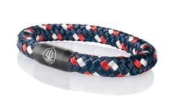 Zeige Details für Segeltau Armband navy blau rot weiß "Hiddensee"  Seemannsgarn_Armband