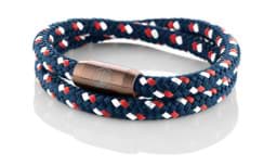Zeige Details für Segeltau Armband navy blau rot weiß "Hiddensee" Seemannsgarn_Armband