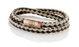Zeige Details für Leder Armband schwarz hanf farbig "Sylt" Seemannsgarn_Armband
