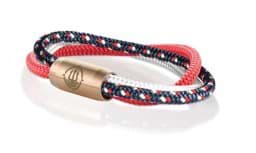 Zeige Details für Segeltau Armband navy blau rot weiß "Trinidad" Seemannsgarn_Armband
