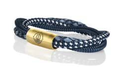 Zeige Details für Leder & Segeltau Armband navy blau "Trinidad" Seemannsgarn_Armband