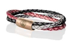 Zeige Details für Leder Armband schwarz rot grau vintage "Trinidad" Seemannsgarn_Armband