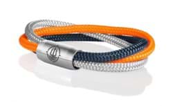 Zeige Details für Segeltau Armband neonorange navy blau grau "Trinidad"  Seemannsgarn_Armband