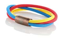 Zeige Details für Segeltau Armband rot gelb blau "Trinidad" Seemannsgarn_Armband