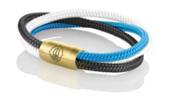 Zeige Details für Segeltau Armband schwarz weiß blau "Trinidad" Seemannsgarn_Armband