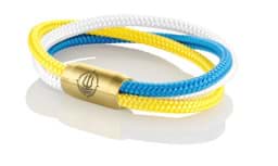 Zeige Details für Segeltau Armband weiß blau gelb "Trinidad" Seemannsgarn_Armband