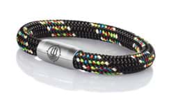 Zeige Details für Segeltau Armband schwarz multifarben "Rainbow"  Seemannsgarn_Armband