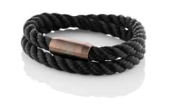 Zeige Details für Segeltau Armband schwarz "Amrum" Seemannsgarn_Armband