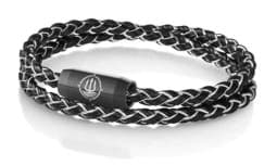 Zeige Details für Leder Armband schwarz silber "Sylt"  Seemannsgarn_Armband