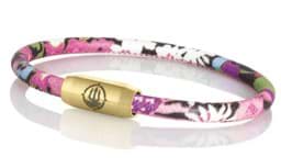Zeige Details für Leder Armband pink Blumenmuster "Madeira"  Armband pink Blumenmuster "Madeira" Leder Seemannsgarn
