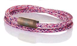 Zeige Details für Segeltau Armband fuchsia weiß lila "Hiddensee" Seemannsgarn_Armband