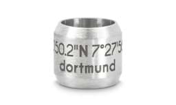 Zeige Details für Bead "Dortmund" für 8mm-Bänder stahlfarben Bead "Dortmund" für 8mm-Bänder stahlfarben