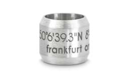 Zeige Details für Bead "Frankfurt am Main" für 8mm-Bänder stahlfarben Bead "Frankfurt am Main" für 8mm-Bänder stahlfarben
