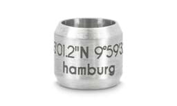 Zeige Details für Bead "Hamburg" für 8mm-Bänder stahlfarben Bead "Hamburg" für 8mm-Bänder stahlfarben