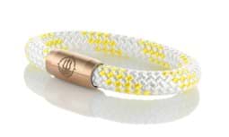 Zeige Details für Segeltau Armband weiß gelb "Rügen" Seemannsgarn_Armband
