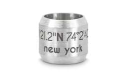Zeige Details für Bead "New York" für 8mm-Bänder stahlfarben Bead "New York" für 8mm-Bänder stahlfarben