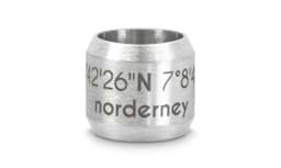 Zeige Details für Bead "Norderney" für 8mm-Bänder stahlfarben Bead "Norderney" für 8mm-Bänder stahlfarben