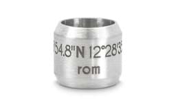 Zeige Details für Bead "Rom" für 8mm-Bänder stahlfarben Bead "Rom" für 8mm-Bänder stahlfarben