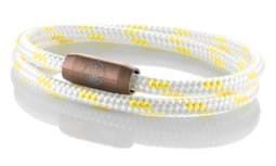 Zeige Details für Segeltau Armband weiß gelb "Rügen" Seemannsgarn_Armband