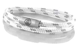 Zeige Details für Segeltau Armband weiß grau "Rügen" Seemannsgarn_Armband