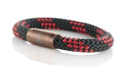 Zeige Details für Segeltau Armband schwarz rot "Usedom"  Seemannsgarn_Armband