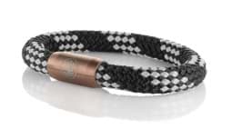Zeige Details für Segeltau Armband schwarz grau "Usedom"  Seemannsgarn_Armband