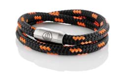 Zeige Details für Segeltau Armband schwarz orange "Usedom"  Seemannsgarn_Armband