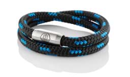 Zeige Details für Segeltau Armband schwarz blau "Usedom" Seemannsgarn_Armband