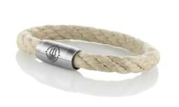 Amrum Armband 8 mm – Hanffarbenes Segeltau | Seemannsgarn Armband Amrum aus hanffarbenem Segeltau mit Edelstahl-Magnetverschluss