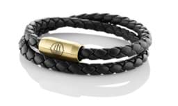Zeige Details für Leder Armband schwarz geflochten "Sylt"  Seemannsgarn_Armband