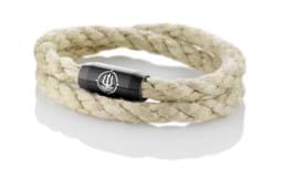 Armband Amrum aus hanffarbenem Segeltau mit Edelstahl-Magnetverschluss Amrum Armband 6 mm – Hanffarbenes Segeltau | Seemannsgarn
