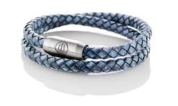 Zeige Details für Leder Armband blau vintage "Sylt"  Seemannsgarn_Armband