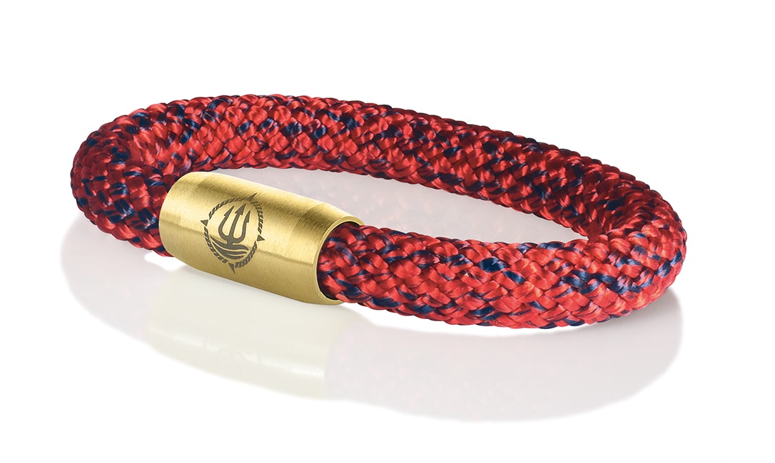Armband navy blau rot "Fehmarn"