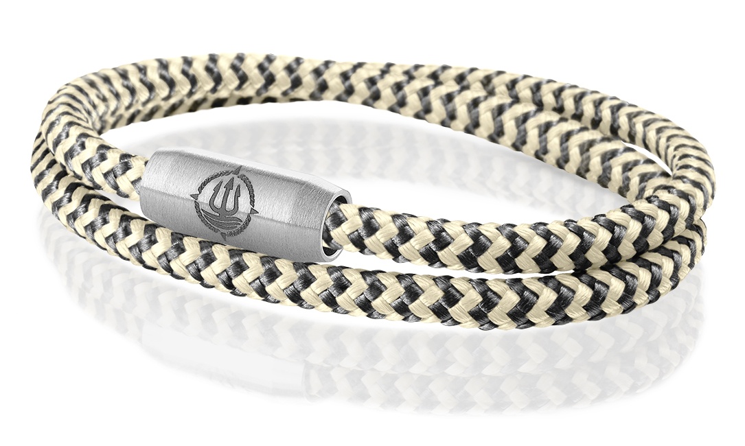 Armband schwarz beige "Pellworm" 