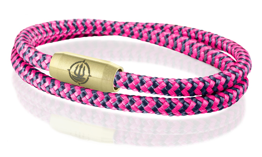 Armband navy blau pink "Pellworm"