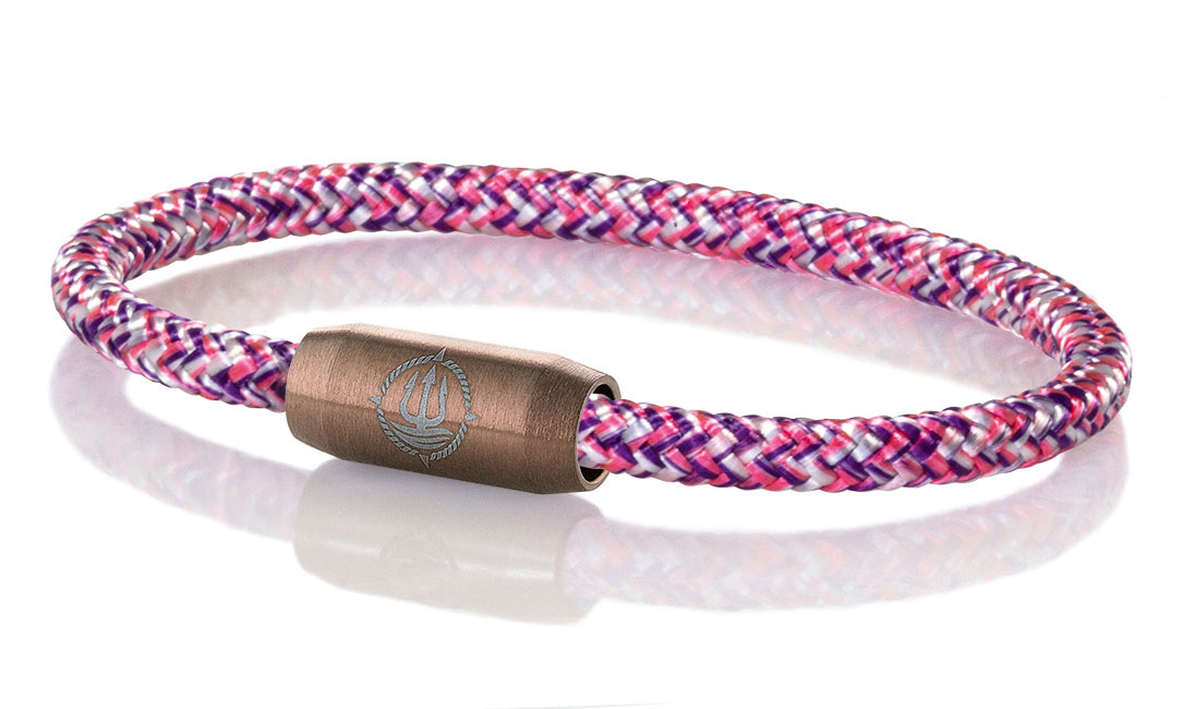 Armband fuchsia weiß lila "Hiddensee"