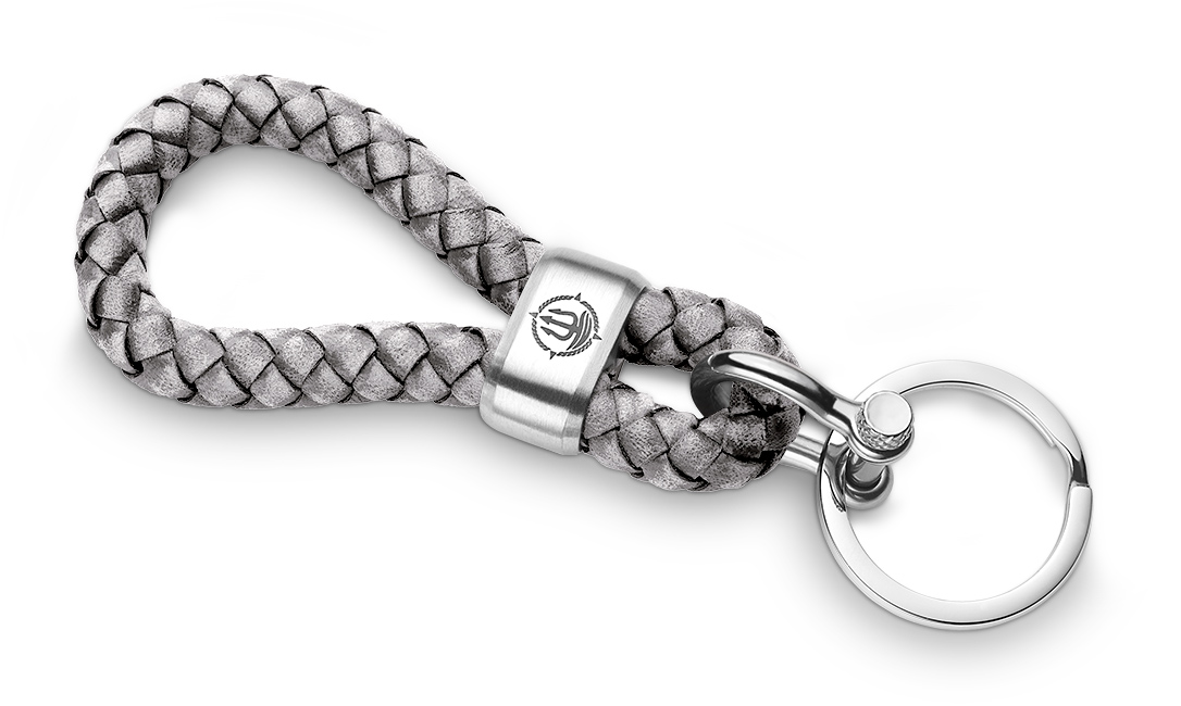 Schlüsselkette grau vintage "Sylt"