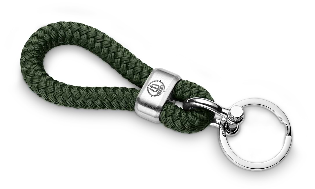 Bild von Segeltau Schlüsselkette militärgrün Edelstahl "Föhr"