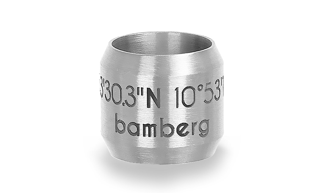 Bild von Bead "Bamberg" für 8mm-Bänder stahlfarben