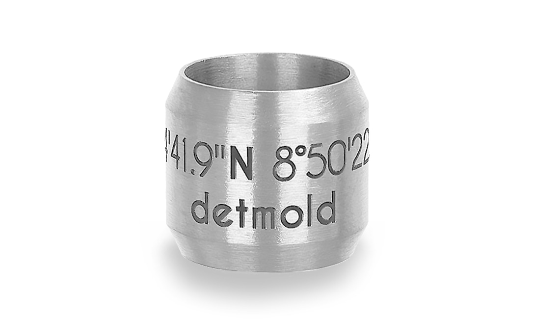 Bild von Bead "Detmold" für 8mm-Bänder stahlfarben