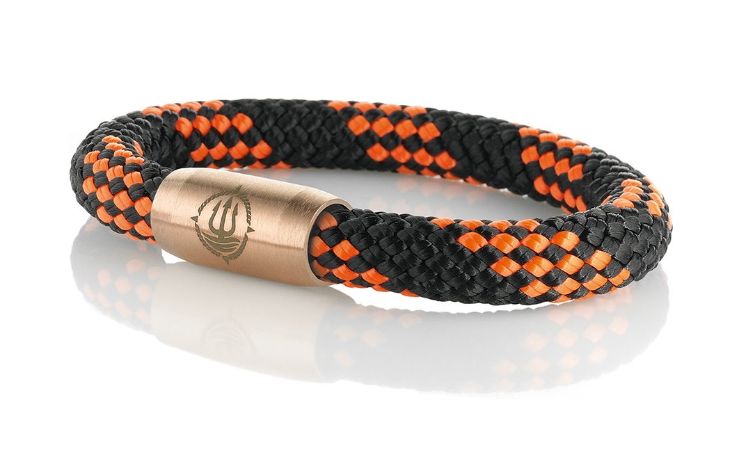 Armband schwarz orange "Usedom" 